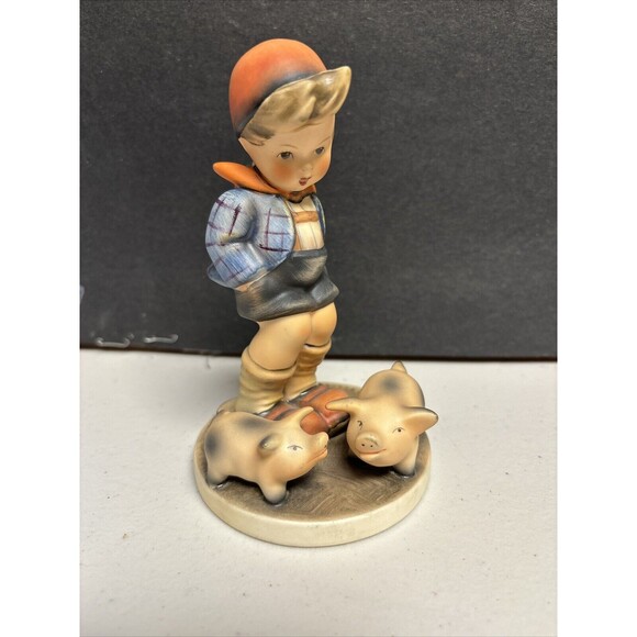 Goebel MJ Hummel Figurine 66 Schweinehirt No Chip Cracks W Germany Farm Boy - Picture 3 of 7